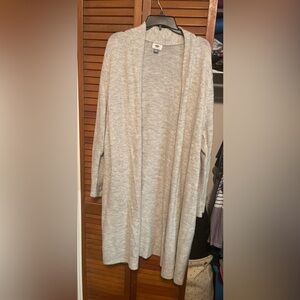 Old Navy Light Gray Open-Front Cardigan